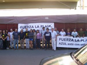 CEDA: Camiones marchando con la ayuda azulea a La Plata